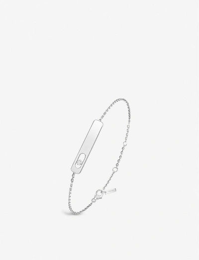 Shop Messika Women's White Gold My First 18ct White-gold And Diamond Bracelet