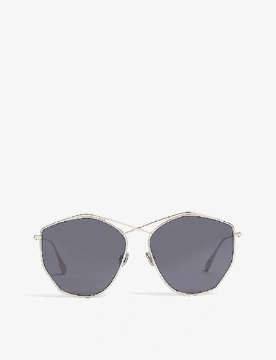 Shop Dior Stellaire4 Irregular-frame Sunglasses In Gold