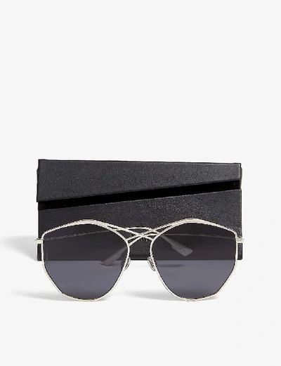 Shop Dior Stellaire4 Irregular-frame Sunglasses In Gold