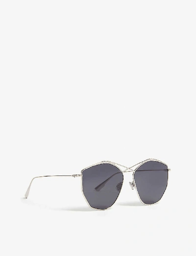 Shop Dior Stellaire4 Irregular-frame Sunglasses In Gold