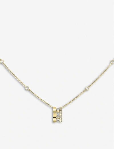 Shop Messika Women's Yellow Gold Move Romane 18ct Yellow-gold And Diamond Necklace