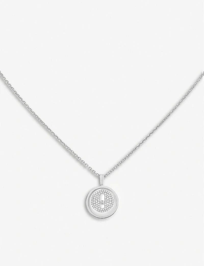 Shop Messika Women's White Gold Lucky Move 18ct White-gold And Diamond Necklace