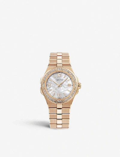 Shop Chopard Womens R Gold/white 295370-5002 Alpine Eagle Automatic 18ct Rose-gold And Diamond Watch