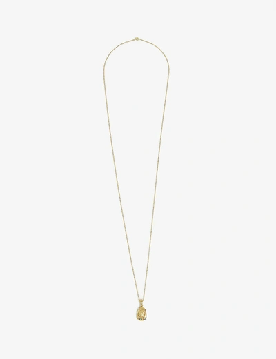 Shop Hermina Athens Hygieia Yellow Gold-plated And Zirconia Necklace