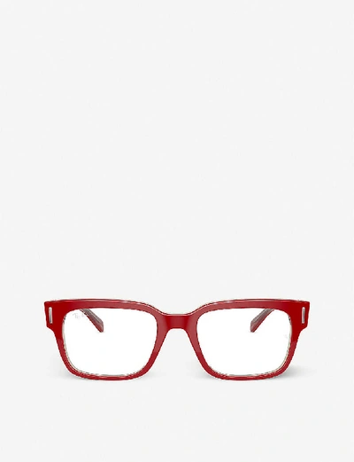 Shop Ray Ban Ray-ban Womens Red Rx5388 Red Blk 53/20/150