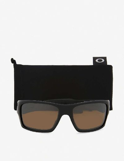 Shop Oakley Women's Matte Black Turbine Polarised Prizm Square-frame Wrap-around Sunglasses