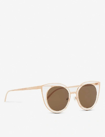 Shop Thierry Lasry 08o000171 Morphology Cat-eye Sunglasses In Brown