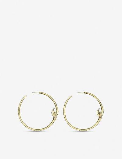 Shaun Leane Hook Gold-plated Vermeil Silver Hoop Earrings In Yellow Gold Vermeil