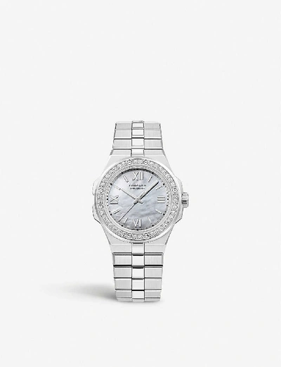Shop Chopard Womens White Alpine Eagle Diamond And Steel Small Watch