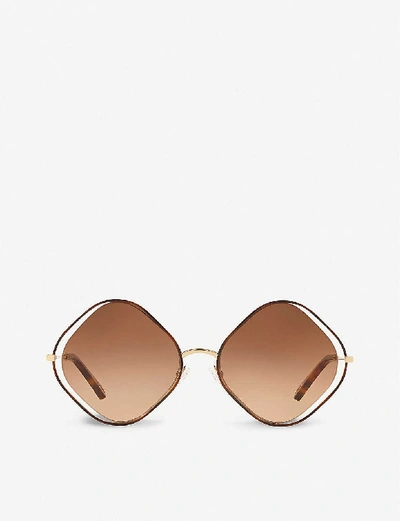 Shop Chloé Poppy Ce159s Irregular Sunglasses