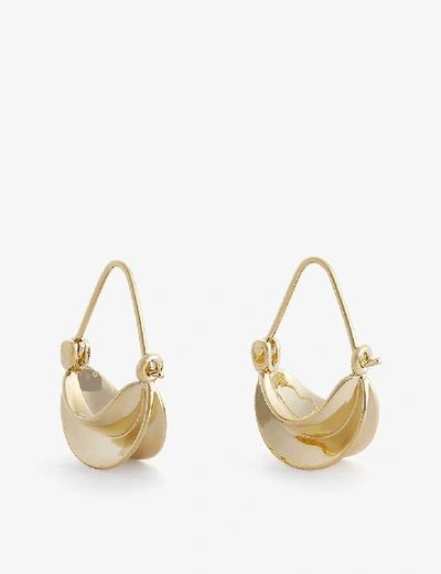 Shop Anissa Kermiche Paniers Dorés Mini 18ct Yellow Gold-plated Hoop Earrings