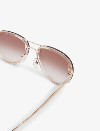Shop Michael Kors Women's Pink Mk2101 Abilene Pilot-frame Sunglasses
