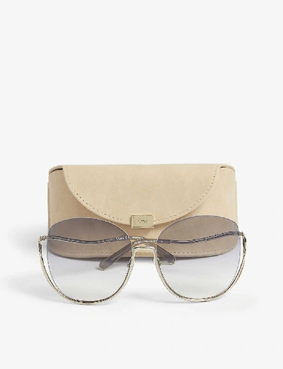 Shop Chloé Ce125s Butterfly-frame Sunglasses