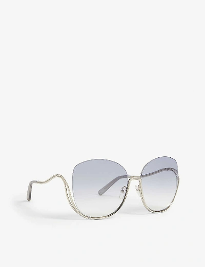 Shop Chloé Ce125s Butterfly-frame Sunglasses