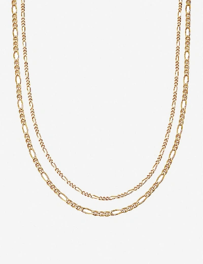 Shop Missoma Womens Gold Filia Double-chain 18ct Yellow Gold-plated Vermeil Silver Necklace