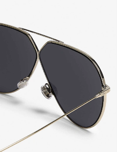 Shop Dior Stellaire3 Pilot Frame Sunglasses In Gold