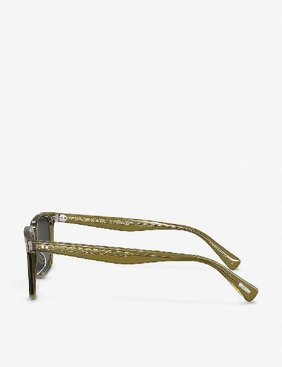 Shop Oliver Peoples Women's Green Ov5419su Lachman Sun Acetate Glass Square-frame Sunglasses
