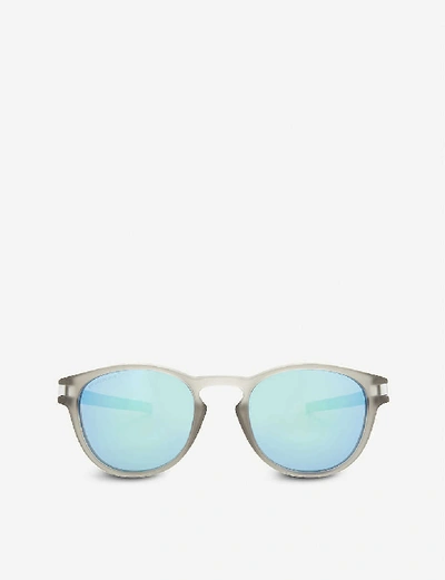 Oakley Latch Oval-frame Sunglasses In Grey
