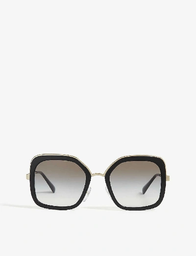 Shop Prada Womens Black Pr57us Square-frame Sunglasses