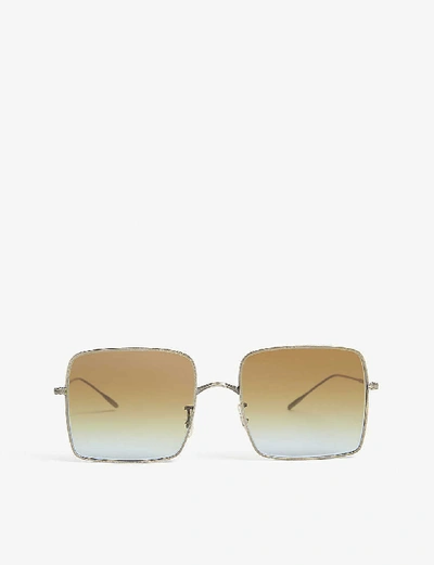 Shop Oliver Peoples Rassine Gradient Square-frame Sunglasses In Gold