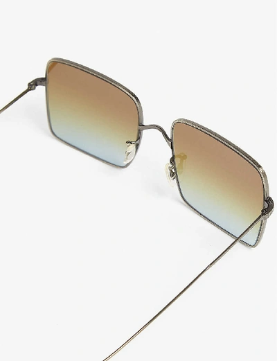 Shop Oliver Peoples Rassine Gradient Square-frame Sunglasses In Gold