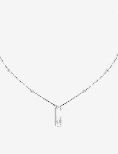 Shop Messika Move Addiction 18ct White-gold And Diamond Necklace