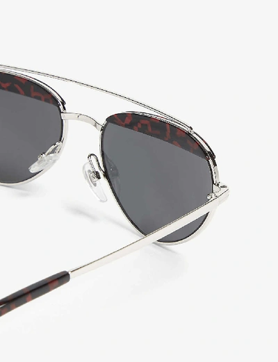 Shop Alain Mikli Elicot Patterned Oval-frame Sunglasses In Red