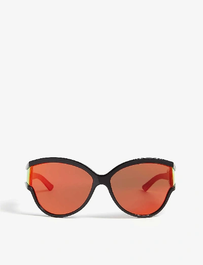 Shop Balenciaga Bb0038s Cat-eye-frame Sunglasses In Black