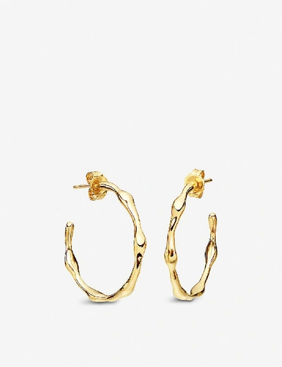 Shop Missoma Molten Medium 18ct Yellow Gold-plated Vermeil Sterling Silver Hoop Earrings