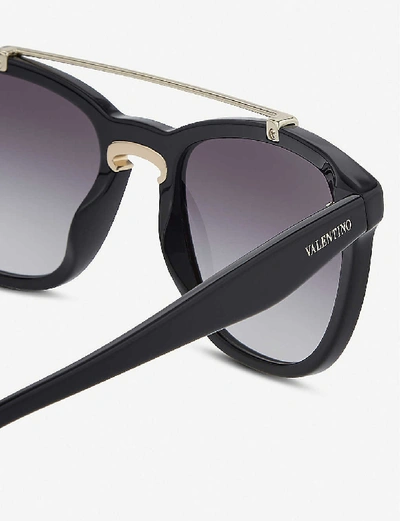 Shop Valentino Va4002 Square-frame Sunglasses In Black