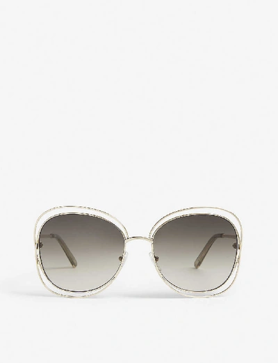 Shop Chloé Ce119s Square-frame Sunglasses