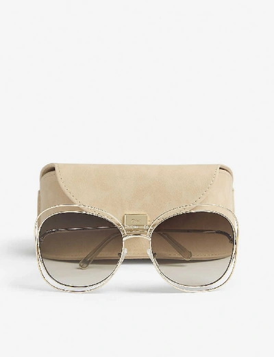 Shop Chloé Ce119s Square-frame Sunglasses