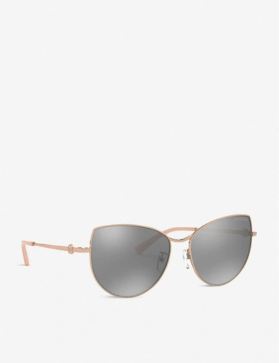 Shop Michael Kors Women's Gold Mk1062 La Paz Cat-eye Sunglasses