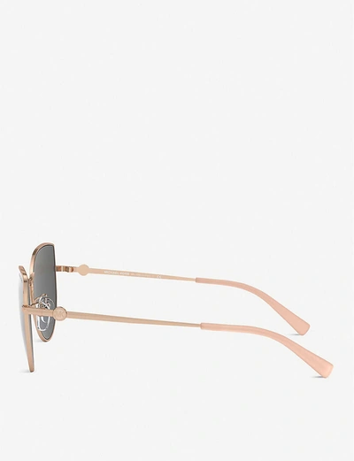 Shop Michael Kors Women's Gold Mk1062 La Paz Cat-eye Sunglasses
