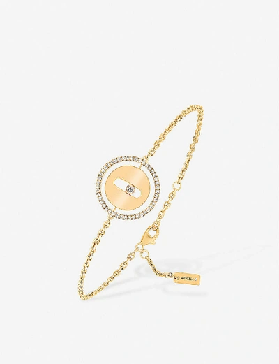 Shop Messika Women's Yellow Gold Lucky Move 18ct Yellow-gold And Diamond Bracelet