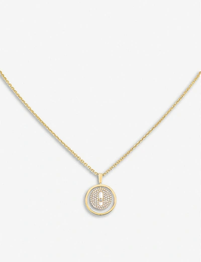 Shop Messika Women's Yellow Gold Lucky Move 18ct Yellow-gold And Diamond Necklace