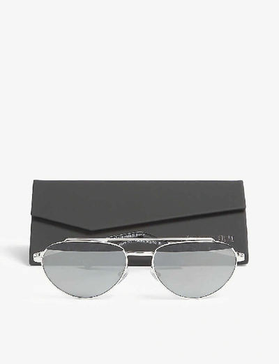 Shop Alain Mikli Elicot Mirrored Oval-frame Sunglasses In Black