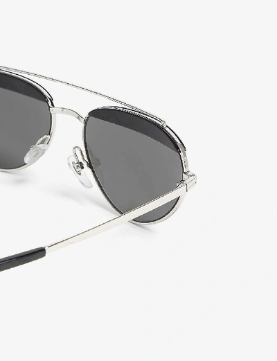 Shop Alain Mikli Elicot Mirrored Oval-frame Sunglasses In Black