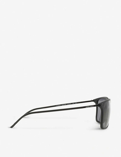 Shop Giorgio Armani Women's Black Ar8034 Acetate Square-frame Sunglasses