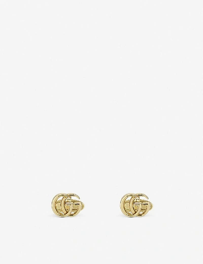Shop Gucci Women's Yellow Gold Gg Running 18ct Yellow-gold Earrings