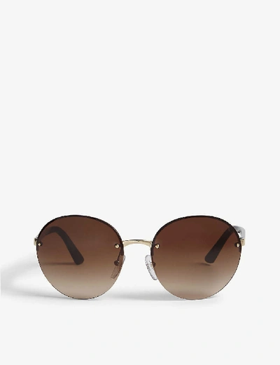 Shop Prada Pr 68vs Sunglasses In Gold
