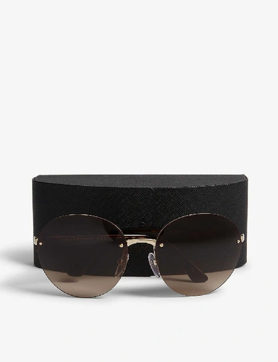 Shop Prada Pr 68vs Sunglasses In Gold