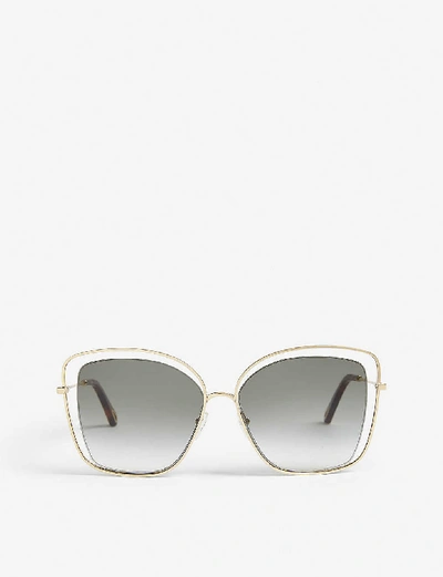 Shop Chloé Ce133s Cat-eye-frame Sunglasses