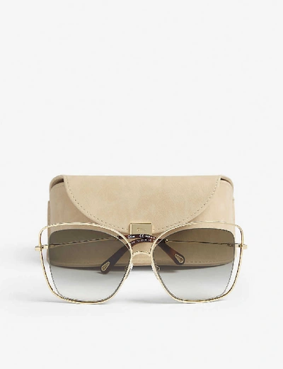 Shop Chloé Ce133s Cat-eye-frame Sunglasses