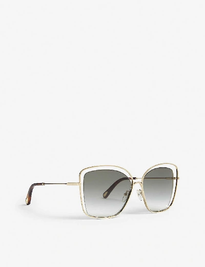 Shop Chloé Ce133s Cat-eye-frame Sunglasses