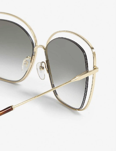 Shop Chloé Ce133s Cat-eye-frame Sunglasses