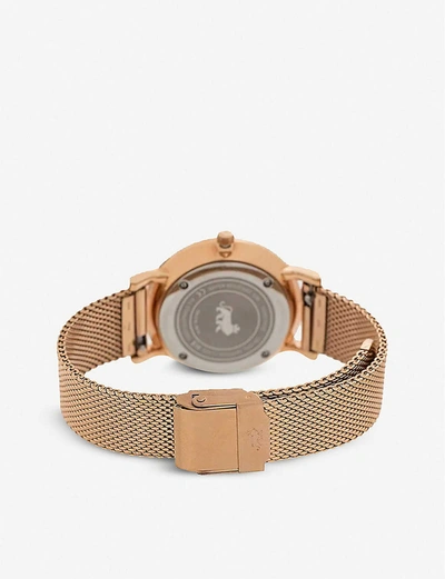 Shop Larsson & Jennings Lgn33cmrgcppqprgmopo Bernadotte Lugano Rose Gold-plated Stainless Steel Watch In Mother-of-pearl