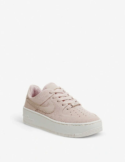 Nike Air Force 1 Sage Low Platform Sneaker In Particle+beige