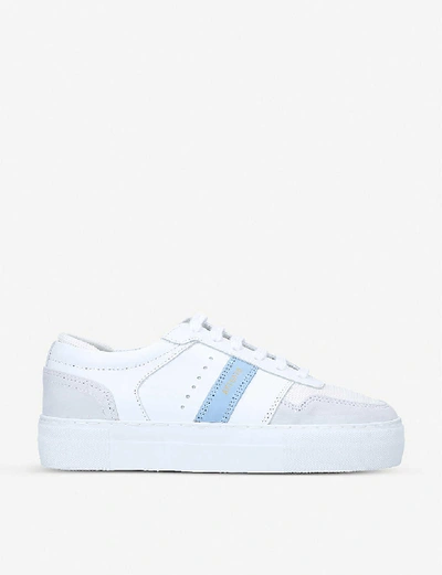 Shop Axel Arigato Detailed Platform Low-top Leather Trainers In White/comb