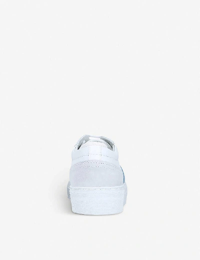 Shop Axel Arigato Detailed Platform Low-top Leather Trainers In White/comb